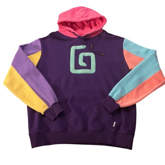 KARL JACOBS MEN’S COLORFUL COTTON HOODIE SIZE MEDIUM - Picture 1 of 8